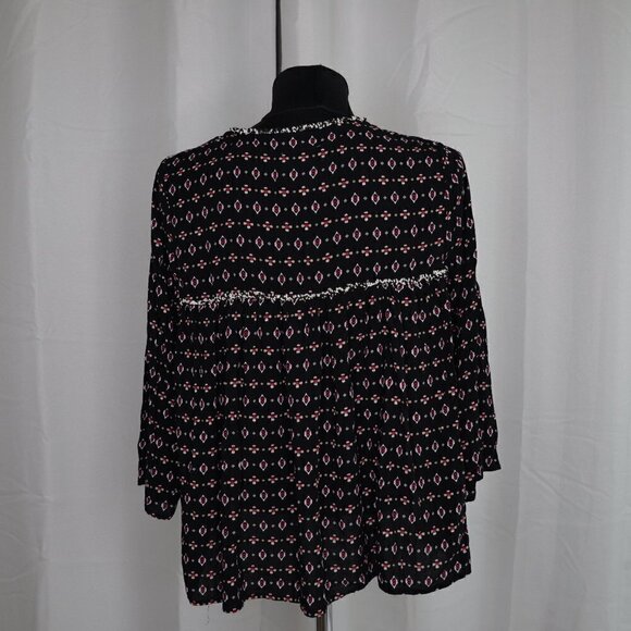 Anthropologie Maeve Embroidered Black Boho Blouse Sz S - Picture 3 of 6